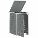 Wheelie Bin Storage Grey 77.5 x 69 x 112.5 cm Stainless Steel 42028998