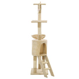 Cat Tree with Sisal Scratching Posts 138 cm Beige 170580