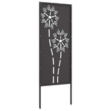 Garden Privacy Screen Black 50 x 140 cm Cold-rolled steel 876280