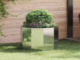 Planter Silver 60 x 60 x 50 cm Galvanised Steel 883764