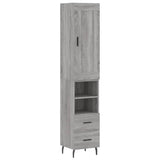 Highboard Grey Sonoma 34.5x34x180 cm Engineered Wood 3200279