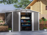 7 x 4ft Garden Shed, Easy to Assemble, Upgraded Galvanised Steel Frame with Foundation Kit, Double T3398P317698