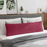 Sofa Pillows 2 pcs Wine Red 145 x 40 cm Corduroy Fabric 42013847