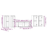 TV Cabinets 5 pcs Solid Wood Pine 3100214