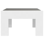 ZNTS Coffee Table with Infinity LED White 50x50x30 cm 847602