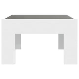 ZNTS Coffee Table with Infinity LED White 50x50x30 cm 847602