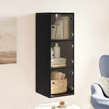 Wall Cabinet Black Oak 35 x 37 x 102 cm Engineered Wood 882909