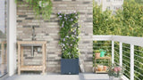 Garden Planter Grey 40 x 40 x 142 cm PP 42002872