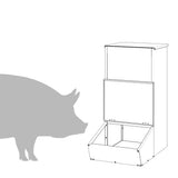 Pig Feeder Black 55 x 38 x 76 cm Cold-Rolled Steel 874636