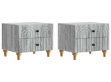 Bedside Cabinet with Drawer 2 pcs Grey Sonoma 43 x 34.5 x 48 cm 894078
