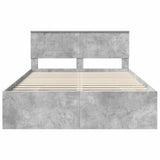 Bed Frame Concrete Grey 160 x 200 cm Engineered Wood 3408833