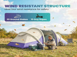 Inflatable Tent 2 Bedroom Tunnel Design Windproof Air Tent with Carry Bag for 4 Person T3398P555939