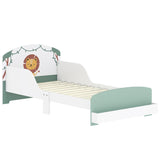 Toddler Bed with Storage, Guardrails, Lion Design, for Ages 3-8 Years, Fits 140 x 70cm Mattress, T3398P422138