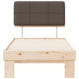 Bed Frame with Upholstered Headboard Natural and Taupe 877447