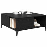 Coffee Table Black Oak 80 x 80 x 36.5 cm Engineered Wood 881185