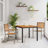 Garden Dining Set 3 pcs Grey and Brown Poly Rattan 3365491