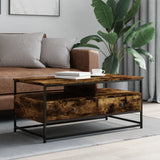 Coffee Table Smoked Oak 100x51x45 cm Engineered Wood 835286