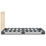 Bed Frame without Mattress Grey 100x200 cm Solid Wood Pine 3281545