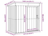Garden Sheds Brown 137 x 81 x 180 cm Metal 42011292