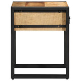 End Table Brown and Black 40 x 40 x 50 cm Solid Mango Wood 4016712