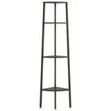 4-Tier Corner Shelf Black 45.5x31.5x150 cm 336393