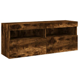 5 Piece TV Wall Units with LED Smoked Oak Engineered Wood 3216729