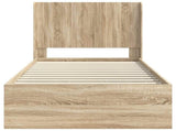 Bed Frame with Storage and Headboard Sonoma Oak 75 x 190 cm 3413991