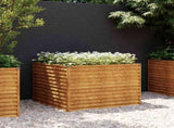 Garden Raised Bed 100 x 100 x 69 cm Galvanised Steel 152002
