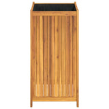 Garden Planter with Liner 50x50x100 cm Solid Wood Acacia 366447