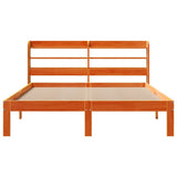 Bed Frame without Mattress Wax Brown 120x200 cm Solid Wood Pine 3306805