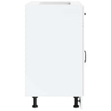 Kitchen Base Cabinet Lucca High Gloss White Engineered Wood 853729