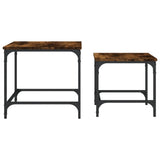 Nesting Coffee Tables 2 pcs Smoked Oak Engineered Wood 838920