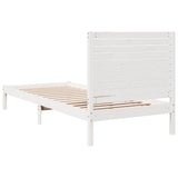 Extra Long Bed Frame without Mattress White 90x220 cm Solid Wood 3309310