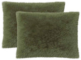 Cushion with Pillow HEERLEN 2 pcs Green PV Fleece 928614