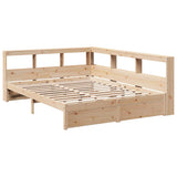 Bookcase Bed without Mattress 140x200 cm Solid Wood Pine 3324352