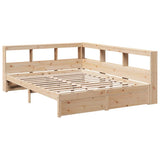 Bookcase Bed without Mattress 140x200 cm Solid Wood Pine 3324352
