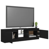 ZNTS TV Cabinet with LED Lights Black 120x30x35.5 cm 804284