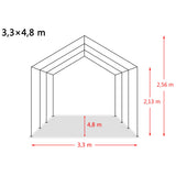 Removable Livestock Tent PVC 550 g/m 3.3x4.8 m Dark Green 3055648