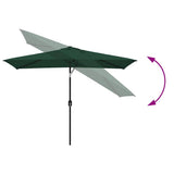 Parasol Green Polyester, Steel 200 x 300 cm Foldable Parasol 40771