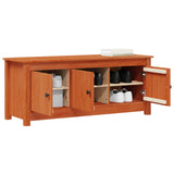 Shoe Cabinet Wax Brown 110 x 38 x 45.5 cm Solid Pine Wood 869928