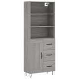 Highboard Grey Sonoma 69.5x34x180 cm Engineered Wood 3190019