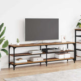 TV Cabinet Old Wood 160 x 30 x 50 cm Engineered Wood and Iron 881288
