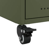 Bedside Cabinets 2 pcs Olive Green 36x39x43.5 cm Steel 846635