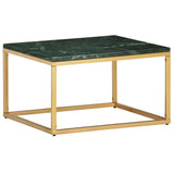 Coffee Table Green 60x60x35 cm Real Stone with Marble Texture 286440
