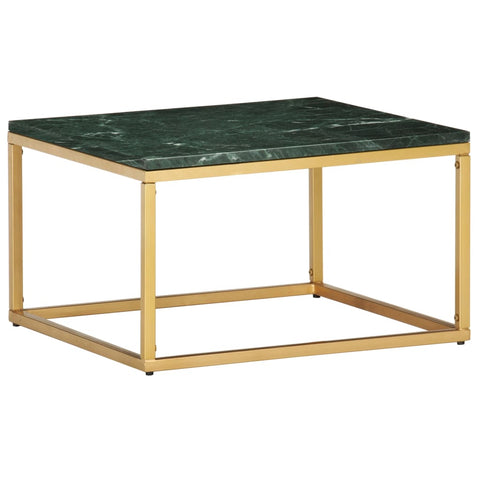 Coffee Table Green 60x60x35 cm Real Stone with Marble Texture 286440