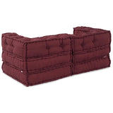 Modular Sofa 2 pcs Maroon 140 x 70 x 56 cm Fabric 3315071