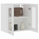 802521 Hanging Glass Cabinet "Lyon" White 60x31x60 cm Engineered Wood
