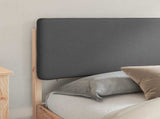 Bed Frame with Upholstered Headboard Dark Grey 180 x 200 cm 877890