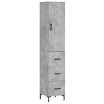 Highboard Concrete Grey 34.5x34x180 cm Engineered Wood 3198853