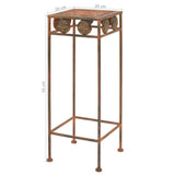 245928 Plant Stand Set 3 Pieces Vintage Style Metal Rusty